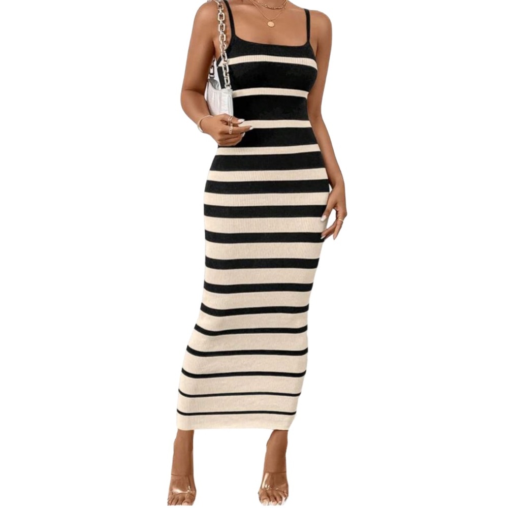 Striped Bodycon Dress - Various Sizes